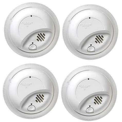 first alert hardwired smoke alarm with battery backup 4 pack